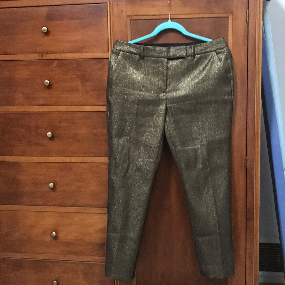 Gold slim ankle pant